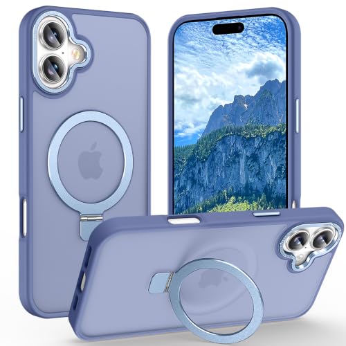 Magnetic for iPhone 16 Case with Ring Stand, Sierra Blue - color: Sierra Blue, size: Iphone 16 6.1 inches