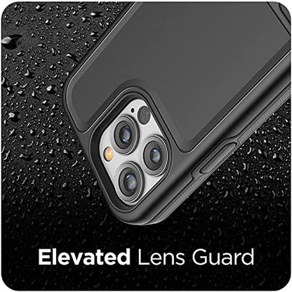Encased Rebel Designed for iPhone 13 Pro Max Belt Clip Case (2021) Protective Shockproof Case with Holster (Black) - color: Black, size: iPhone 13 Pro Max