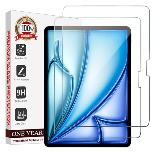 ENTRONIX Clear Screen Protector Compatible with iPad A16 (2025) 11 Inches, Tempered Glass Scratch-Resistant Anti-Drop Protection & Case Friendly, Easy to Install, 2-Pack