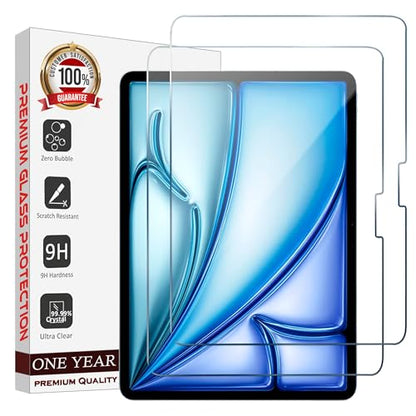 ENTRONIX Clear Screen Protector Compatible with iPad A16 (2025) 11 Inches, Tempered Glass Scratch-Resistant Anti-Drop Protection & Case Friendly, Easy to Install, 2-Pack
