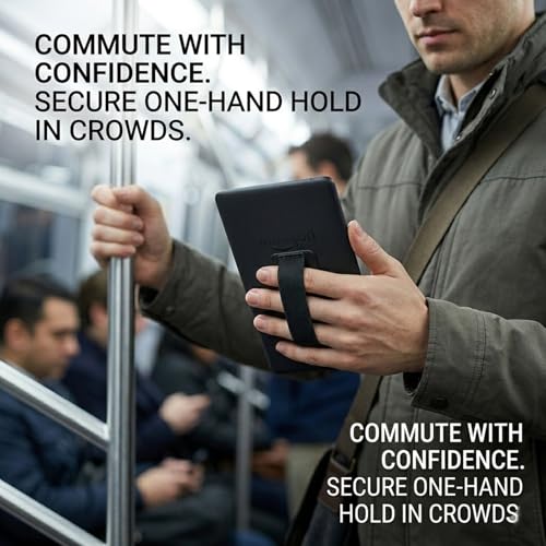 Hand Holder Strap for 8-10" Kindle eReaders Fire Tablet (Black) -1pc - color: Black