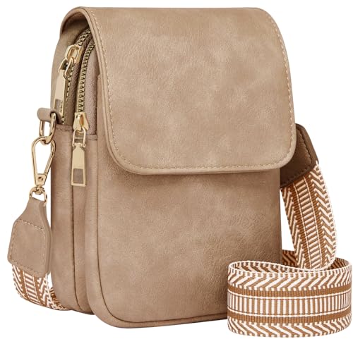 Fashion Small Crossbody Bags for Women Trendy Designer Cell Phone Purses | Adjustable Straps,with Card Holder,Detachable Wristlet Strap,small Cross Body Bag for Woman,Mini Bags,Travel Purse,Work,Gym - color: Dark Apricot