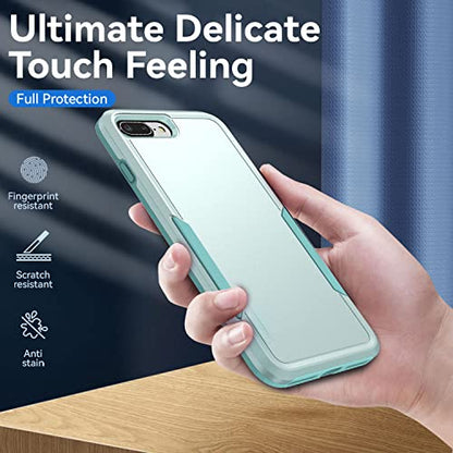 for iPhone 8 Plus Case, iPhone 7 Plus Case,with HD Screen Protector,[Military Grade Drop Tested] Heavy-Duty Tough Rugged Shockproof Protective Phone Case for iPhone 7 Plus /iPhone 8 Plus 5.5”, Green - color: Green