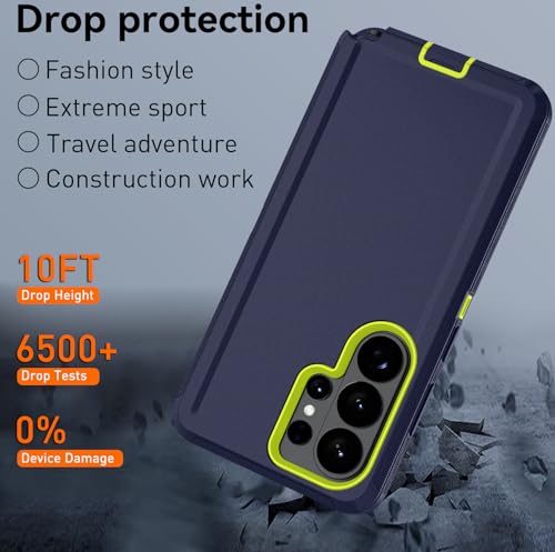 FOR Samsung Galaxy S26 ultra case, S26 ultra Heavy Duty case,with A Tempered Glass Screen Protector, [Military Grade Protective ] [Shockproof] [Dropproof] [Dust-Proof] (with Belt Clip-Blue Green) - color: with Belt Clip-Blue Green