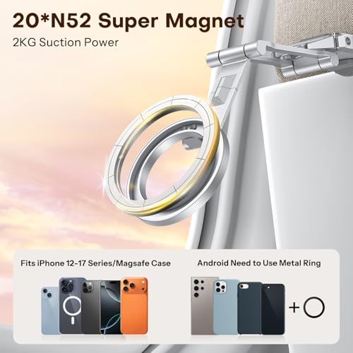 OMOTON TP02 360°Rotating Adjustable Aluminum for MagSafe Tripod, Silver - color: 5-Silver