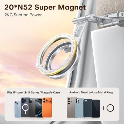 OMOTON TP02 360°Rotating Adjustable Aluminum for MagSafe Tripod, Silver - color: 5-Silver