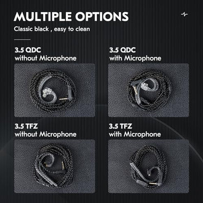 H HIFIHEAR CCZ DC03 2M Long IEM Cable with Mic,TFZ 3.5MM, with Mic
