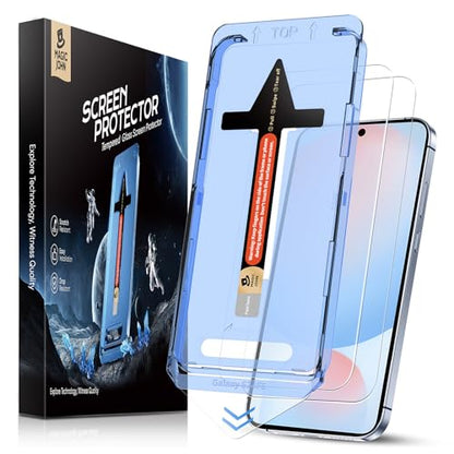 MAGIC JOHN 2 Pack for Samsung Galaxy S24 FE Tempered Glass Screen Protector - size: S24 FE 6.7inch