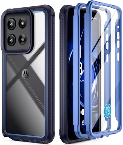 Poetic Guardian Case for Motorola Moto G Stylus 5G 2026 [Screen Protector Works with Fingerprint ID] [20 FT Mil-Grade Drop Tested], Full-Body Hybrid Shockproof Bumper Cover, Blue/Clear - color: Blue, size: Moto G Stylus 5G 2026