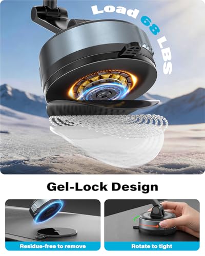 OQTIQ Magnetic Phone Holder for Car, Suction Cup Phone Mount for MagSafe