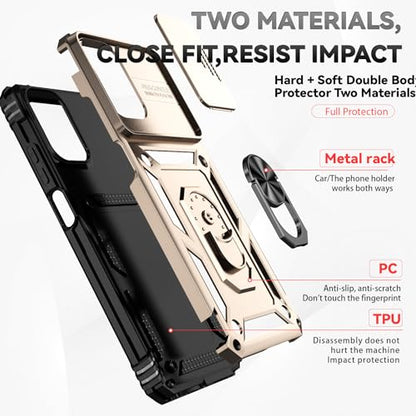 SunStory for Motorola Moto G Play 4G 2024 Case with Kickstand,Gold - color: Gold