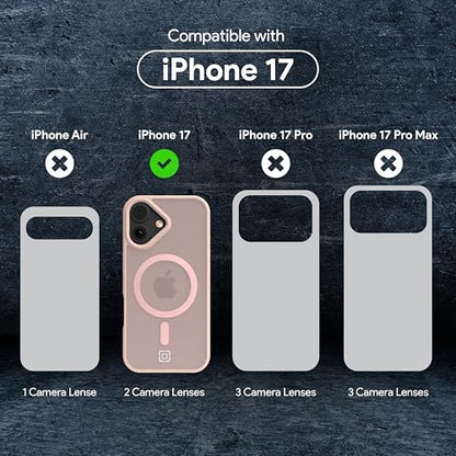 Incipio - Fog iPhone 17, Magsafe Compatible Phone Case, 10ft Drop Tested, Ultra Durable & Shock Absorbing, Scratch Resistant & Slim Profile (Pink) - color: Pink, size: iPhone 17