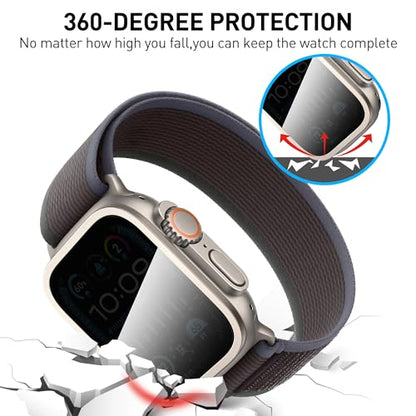 Suoman 2-Pack for Apple Watch Ultra 3/2/1 49mm Privacy Screen Protector, [Anti-peeping] Tempered Glass Ultra-Thin Full Coverage protective film -Titanium+Titanium - color: Privacy-Titanium+Titanium