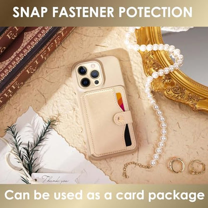 Cell Phone Purse With Slim Adhesive,Phone Wallet Stick on for Cases - color: Gold