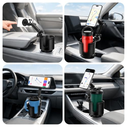 Magnetic Car Cup Holder Phone Holder, 2-In-1 Cup Holder Extender for Car - color: Magnetic Holder