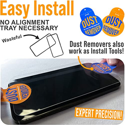 Scooch (5-in-1 Compatible with iPhone 15 Pro Screen Protector (3-Pack) with Camera Lens Protector (2-Pack) Premium 9H Tempered Glass, Anti-Scratch, Anti-Fingerprint, Impact Resistant - size: iPhone 15 Pro