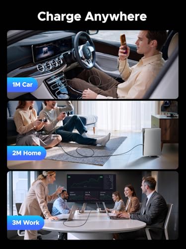 UGREEN USB C 240W Cable with Digital Display, PD 100W Fast Charging, 3.3FT - size: 3.3FT