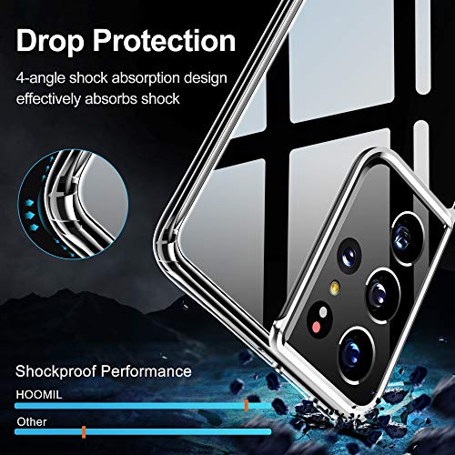 HOOMIL Case for Samsung Galaxy S21 Ultra 6.8-Inch, Non-Yellowing, Drop Protection, Anti-Scratch Transparent Hard Back Phone Cover - Crystal Clear - color: Clear, size: Samsung Galaxy S21 Ultra