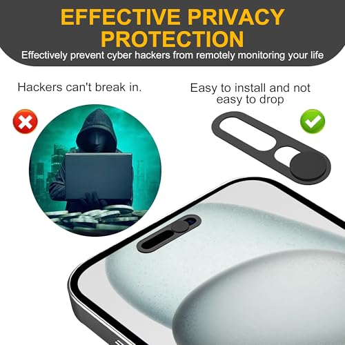3 Pack Privacy Cover Compatible for iPhone 15/iPhone 15 Plus with 2 Front Camera Privacy Cover, Anti-Spy Camera Cover, Easy-Adhesive Design, Safeguard on iPhone 15/15 Plus.Black - size: iPhone 15/iPhone 15 Plus