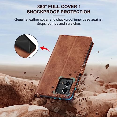 Jasonyu Flip Wallet Case for Moto G Stylus 5G (2023),Leather Magnetic Folio Cover with Card Holder,Kickstand - TPU Shockproof Durable Protective Phone Case,Brown | PU Leather Magnetic Folio Cover,with Card Holder,Kickstand,TPU Shockproof,Durable,Protectiv