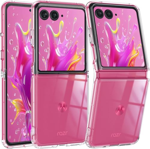 FNTCASE for Motorola Razr-Ultra-2026/2025 Clear Case with Screen Protector | Anti Yellowing, Military Grade Drop Protection, Rugged Shockproof Phone Cover, Transparent Cell Phone Case - color: B-Clear, size: for Moto Razr Ultra 2025/2026 (7.0 inch)