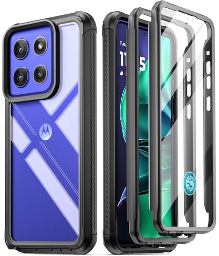 Poetic Guardian Case for Motorola Moto G Stylus 5G 2025 [Screen Protector Works with Fingerprint ID] [20 FT Mil-Grade Drop Tested], Full-Body Hybrid Shockproof Bumper Cover, Black/Clear - color: Black, size: Moto G Stylus 5G 2025