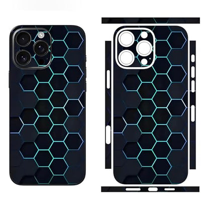 Skin Wrap Compatible with 13/14/15/16/17 Pro Max (Dark Blue, 16 Pro Max) - color: Dark Blue, size: 16 Pro Max