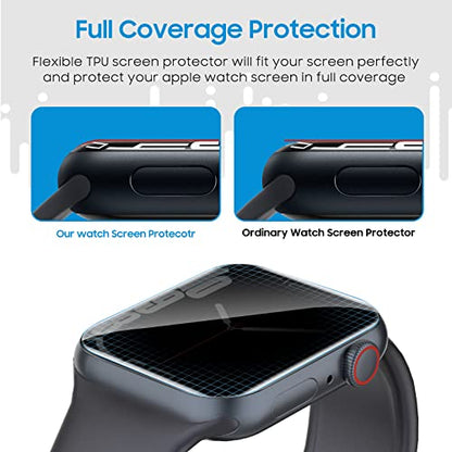 UniqueMe 8 Pack for Apple Watch Privacy Series 9/8/7 Screen Protector 41mm - size: 41mm