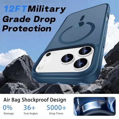 Magnetic for iPhone 17 Pro Wallet Case, Deep Blue - color: Deep Blue, size: iPhone 17 Pro