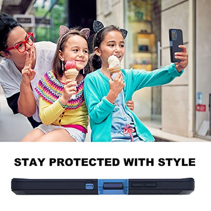 AICase for Galaxy A03S Case,Heavy Duty Drop Protection Full Body Rugged Shockproof/Dust Proof Military Protective Tough Durable Phone Cover for Samsung Galaxy A03S(US Version) - color: Navy Blue with Belt Clip