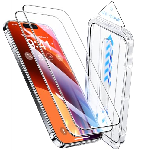 Opxyl Toughest 9H+ Glass for iPhone 16 Pro Screen Protector [Military Grade Shatterproof][Full Coverage Protection] HD Screen Protector iPhone 16 Pro Top Durable Tempered Glass, 2 Packs