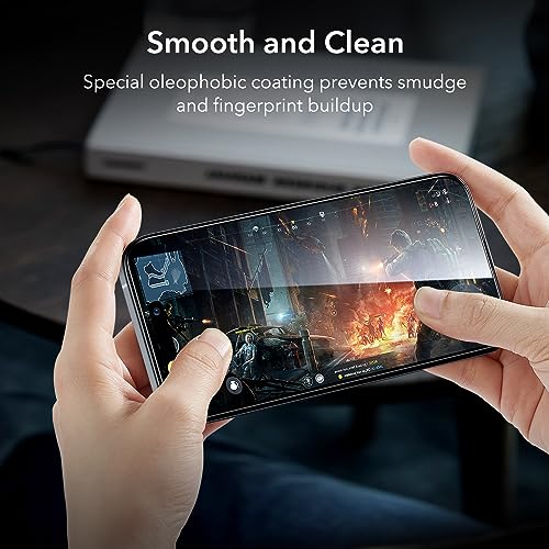 ESR 3+1 Pack for iPhone 15 Plus Screen Protector, [9H Hardness] [Military Grade Shatterproof] Full Coverage Ultra-tough Tempered Glass Film with Easy Installation Frame, 1 Set of Camera Lens Protector