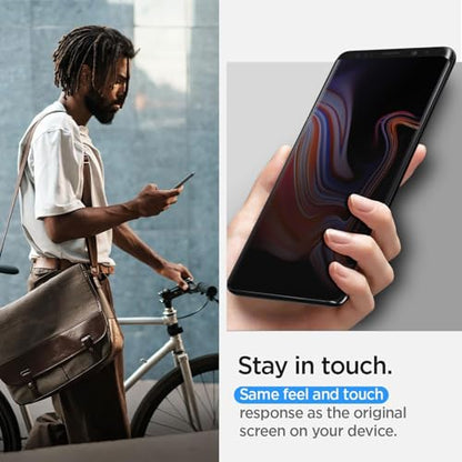 Compatible for Samsung Galaxy Note 9 Screen Protector Tempered Glass Privacy Film [Case Friendly] [3D Curved Edge] [Anti-Scratch] [High Definition] (2 Pack, Black/Clear)