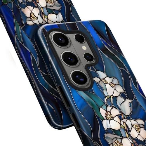 Case for Samsung Galaxy S26 Ultra,Camera Protection Soft Glossy Phone Case - Lily Wild Flower Stained Glass - color: Lily Wild Flower Stained Glass, size: Samsung Galaxy S26 Ultra