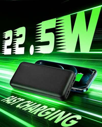 Miady 2-Pack Portable Charger PD 22.5W Power Bank 20000mAh Battery Pack | 74Wh丨Fast Charging丨3 Outputs 2 Inputs丨High Capacity丨Compatible with iPhone 17 iPad Android etc丨for Travel Camping丨White+White - color: White+White