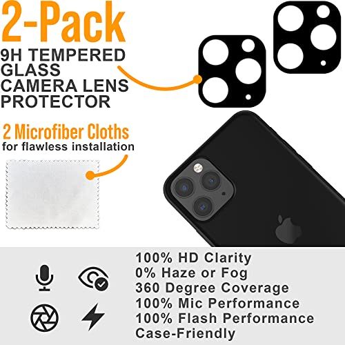 Scooch® Tempered Glass Multipack for iPhone 11 Pro, 3 Screen Protectors and 2 Camera Lens Protectors, Premium 9H Tempered Glass, Anti-Scratch, Anti-Fingerprint, Impact Resistant - size: iPhone 11 Pro