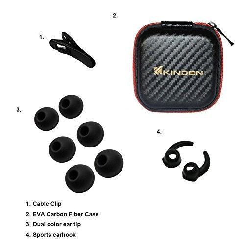 KINDEN EMF Protection Headphones Anti-Radiation, EMF Blocking Earphones Air Tube Headset Radiation Free Earbuds with Microphone Binaural Acoustic Stereo Wired for 3.5 mm Jack Devices Only - color: Black