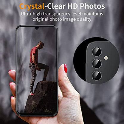 Zeking 2 Pack for Samsung Galaxy A54 Camera Lens Protector - color: Black