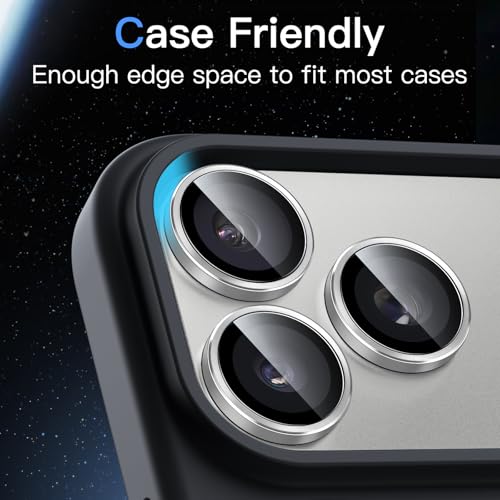 JETech Camera Lens Protector for iPhone 17 Pro/17 Pro Max, Silver, 1 Set - color: Silver