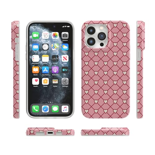 Casely iPhone 14 Pro Case | Love Locks | Pink Hearts | Compatible with MagSafe | Classic Ultra Slim Design - color: Love Locks | Pink Hearts, size: iPhone 14 Pro