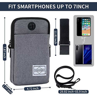 HOTEMIA Cell Phone Purse Waist Pack Bag Travel Crossbody Bag Wristband Sport Armband Wallet with Removable Shoulder Strap (Black) - color: Black