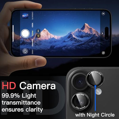 JETech Camera Lens Protector for iPhone 17, Black+Red, 1 Set - size: iPhone 17