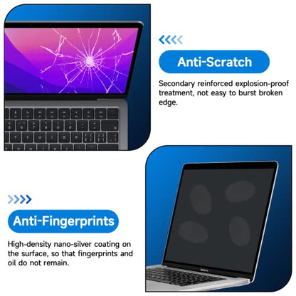 2 Pack Compatible with MacBook Pro 13 inch (2016-2022 / M1, M2) and MacBook Air 13 inch (2018-2021 / M1) Glare Reducer Screen Protector, Eye Protection Anti Glare Film/Anti Fingerprint Matte Laptop Screen Protector - size: MacBook Pro 13 Inch (2016-2022,