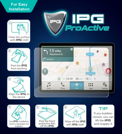 IPG ProActive for PIONEER DMH-WC5700NEX, DMH-W4660NEX 6.8" 9H Hardness Screen Protector Smooth Glass Touch Ultra Responsive High Clarity Anti Scratch Smudge & Shock Proof Nano Technology Guard for
