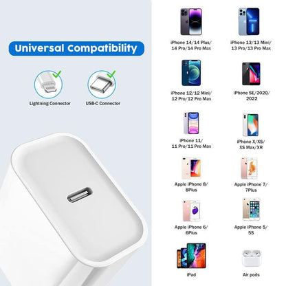 10FT iPhone Charger, iPhone 14 Fast Charging Block, Long Fast Apple Charger - color: White 10FT