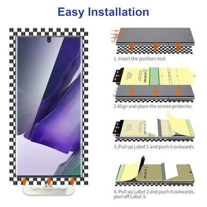 3 Pack Screen Protector for Samsung Galaxy Note 20 Ultra [Not Glass], Support Fingerprint Flexible TPU Film, Touch Sensitive, Anti-Scratch, 3D Curved Full Coverage - size: Samsung Galaxy Note 20 Ultra