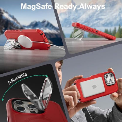 Follaroma for iPhone 16 Pro Case,Magnetic,Heavy Duty Case,6.3'',Red - color: Red, size: iPhone 16 Pro 6.3''