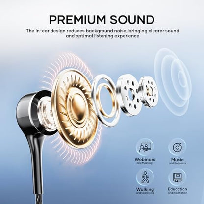 LWZCAM Wired Earbud 5 Pack with 3.5mm Stereo Headphones with Microphone - color: Black