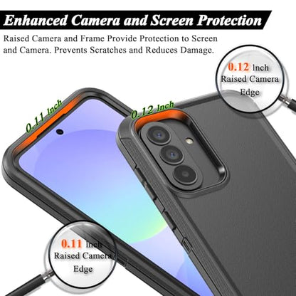 Compatible with Samsung Galaxy A37 Case, with Belt Clip Holster Heavy Duty Rugged Shockproof Full Body Protection Kickstand Cover for Samsung Galaxy A37 Phone (Black) - color: Black