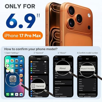 BOPPS Battery Case for iPhone 17 Pro Max 【Support Carplay 】 Powerful 8500mAh Portable Charger Case 360°Protection Rechargeable Extended Charging case for iPhone 17 Pro Max 6.9inch，Black